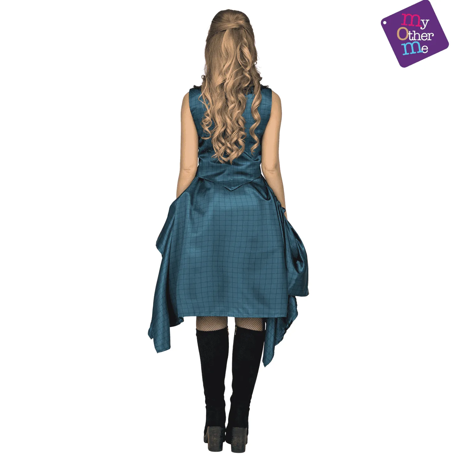 Disfraz de Chica saloon azul adulto talla ML