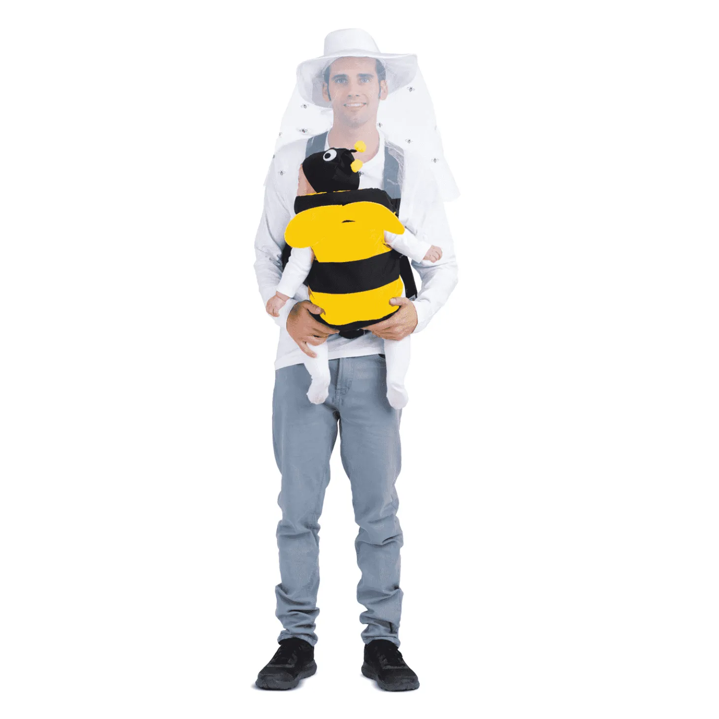 Disfraz de Cubremochila apicultor y abeja one size adulto talla TALLA ÚNICA