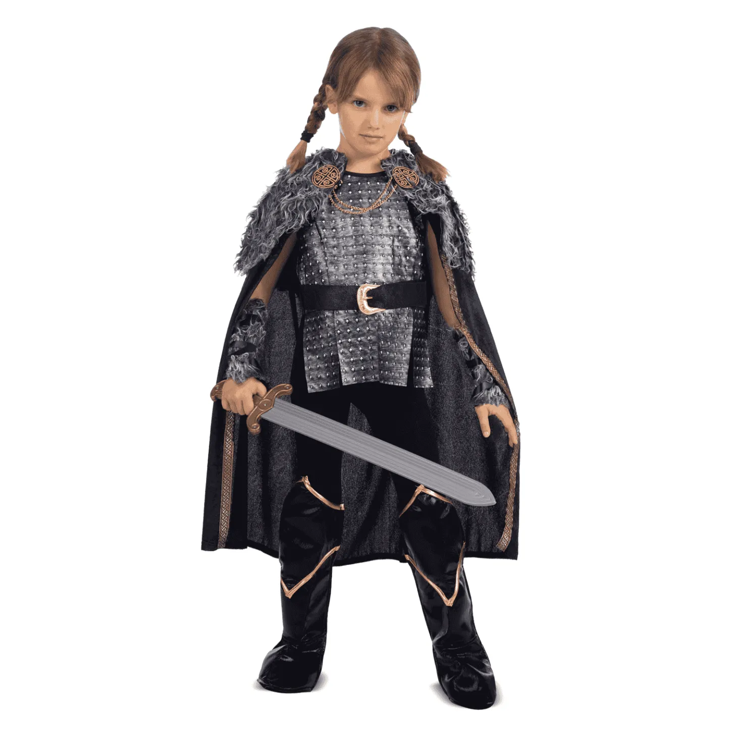 Disfraz de Dama vikinga 7-9 años infantil