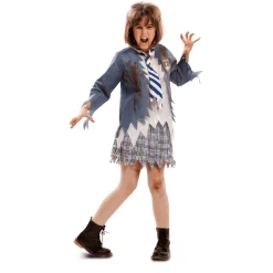 Disfraz de Estudiante zombie chica 7-9 años infantil