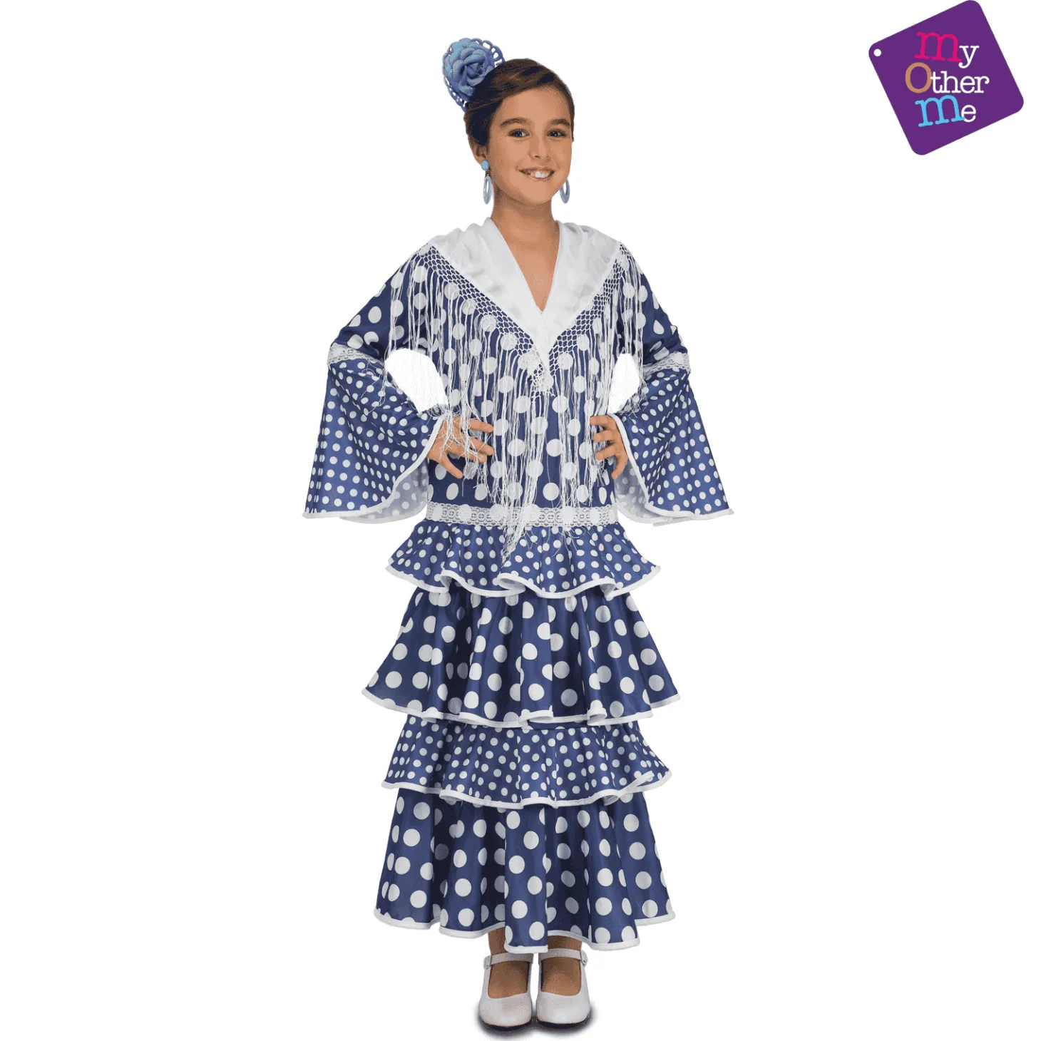 Disfraz de Flamenca alvero 5-6 años infantil