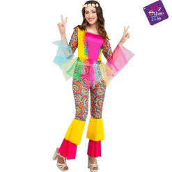Disfraz de Hippie girl adulto talla ML