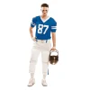 Disfraz de Jugador rugby azul adulto talla S