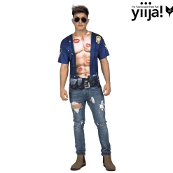 Disfraz de Muscular policeman adulto talla L
