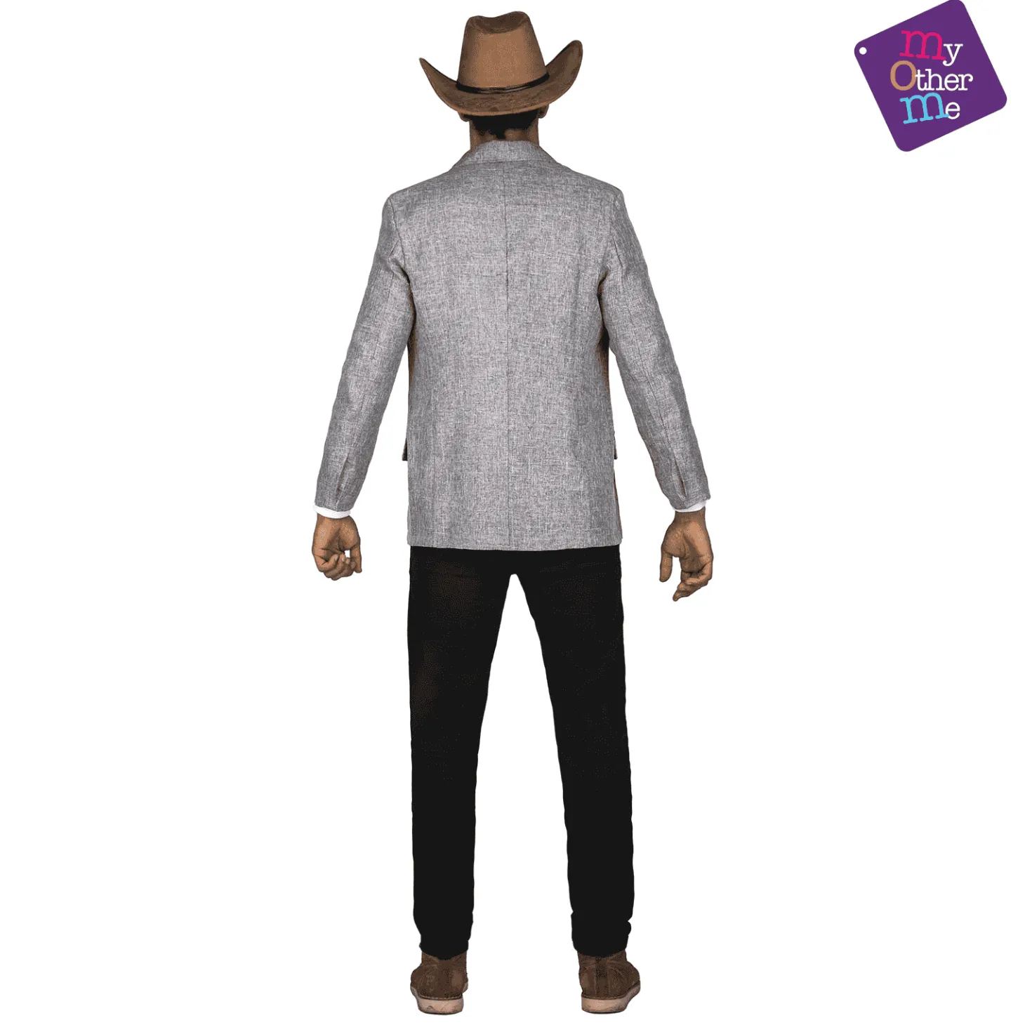 Disfraz de Pistolero gris adulto talla ML