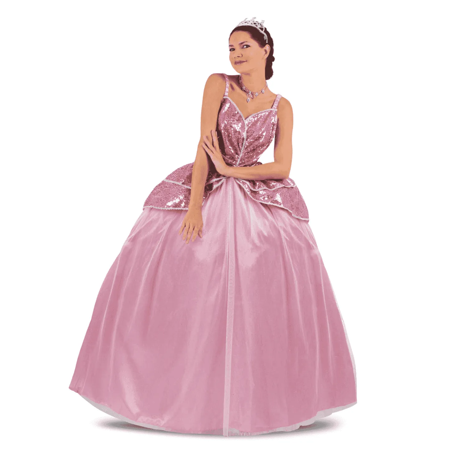 Disfraz de Princesa bruja rosa adulto talla XL