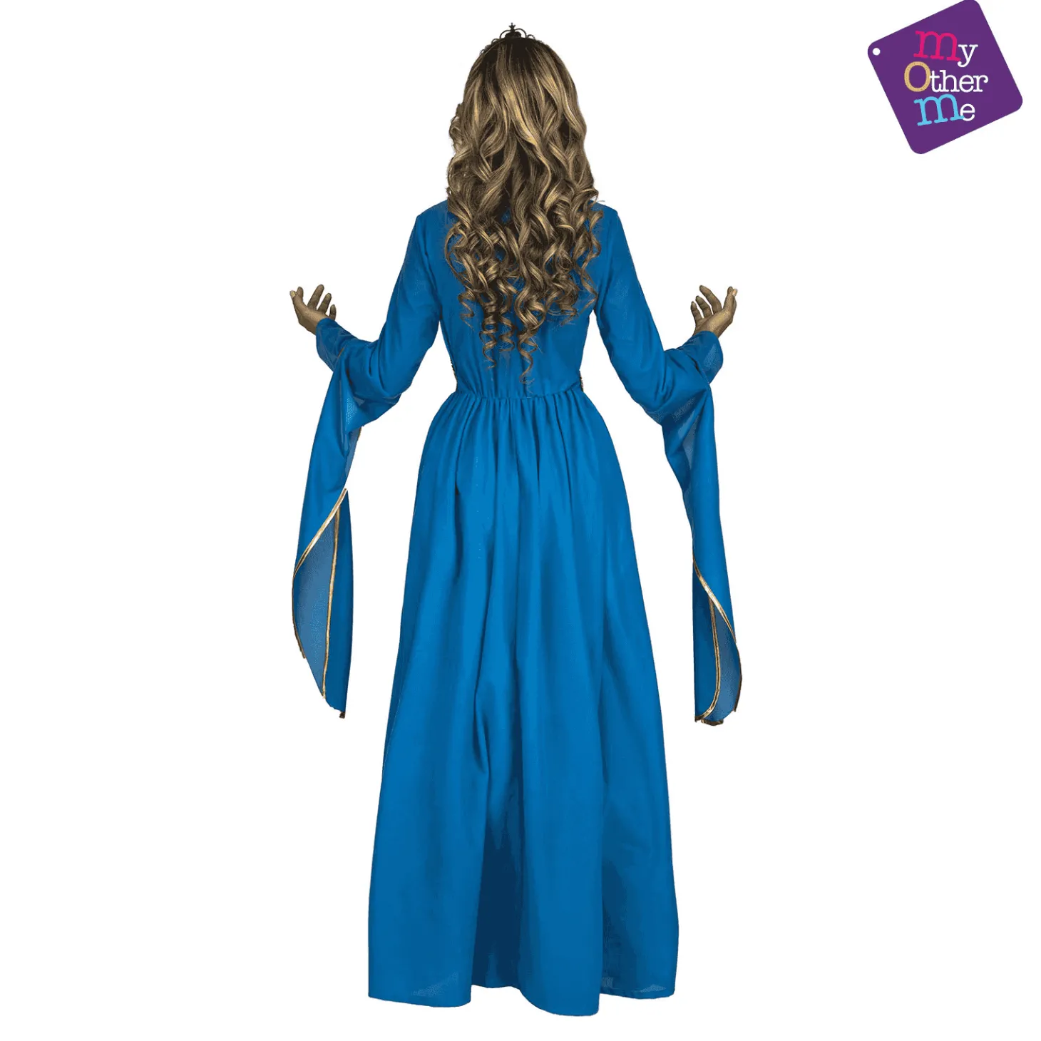 Disfraz de Princesa medieval azul adulto talla ML