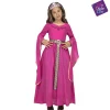 Disfraz de Princesa medieval rosa 7-9 años infantil
