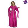 Disfraz de Princesa medieval rosa adulto talla ML