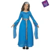 Disfraz de Princesa medieval azul 7-9 años infantil