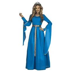 Disfraz de Princesa medieval azul adulto talla XL