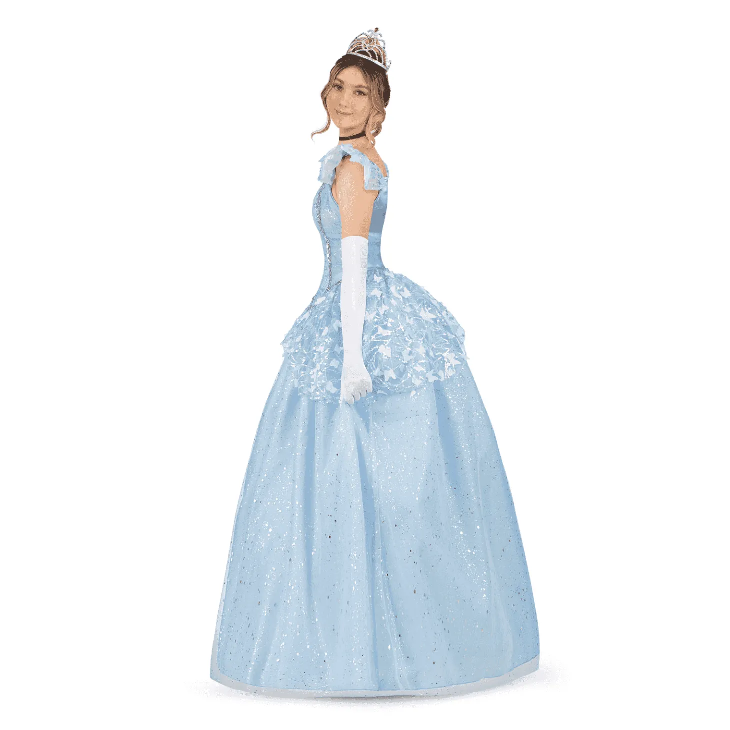 Disfraz de Princesa zapato de cristal adulto talla L