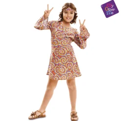 Disfraz de Psychedelic hippie 5-6 años infantil