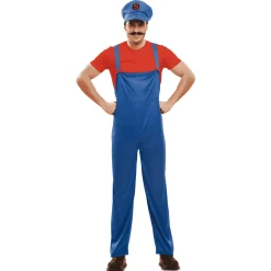 Disfraz de Red super plumber adulto talla XXL