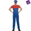 Disfraz de Red super plumber adulto talla ML