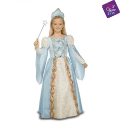 Disfraz de Reina azul 7-9 años infantil