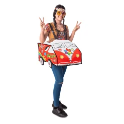 Disfraz de Ride-on furgoneta hippie one size adult adulto talla TALLA ÚNICA