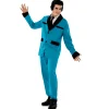 Disfraz de Rockabilly azul hombre adulto talla S