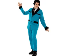Disfraz de Rockabilly azul hombre adulto talla S