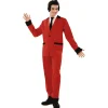 Disfraz de Rockabilly rojo hombre adulto talla S