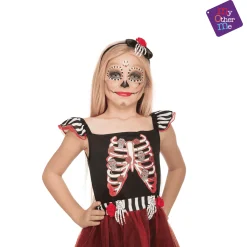 Disfraz de Señorita esqueleto 5-6 años infantil