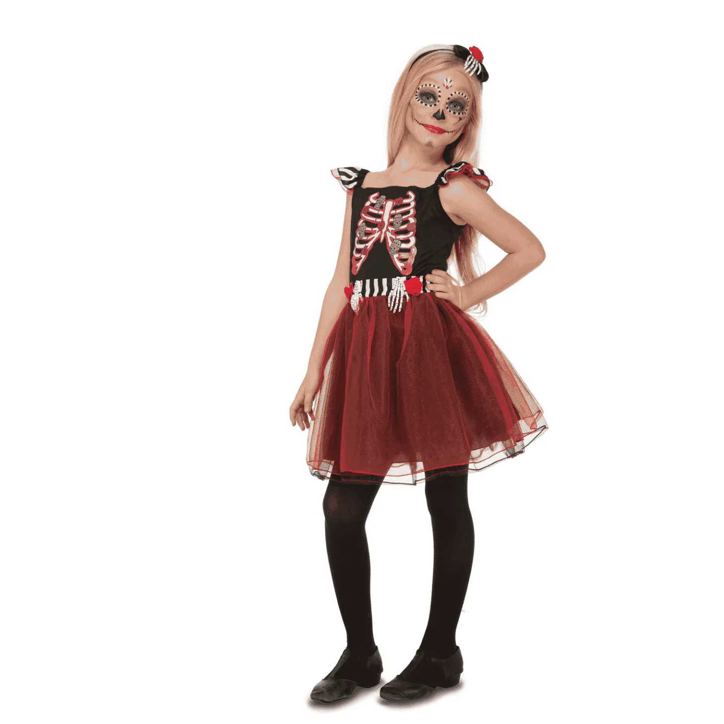 Disfraz de Señorita esqueleto 10-12 años infantil