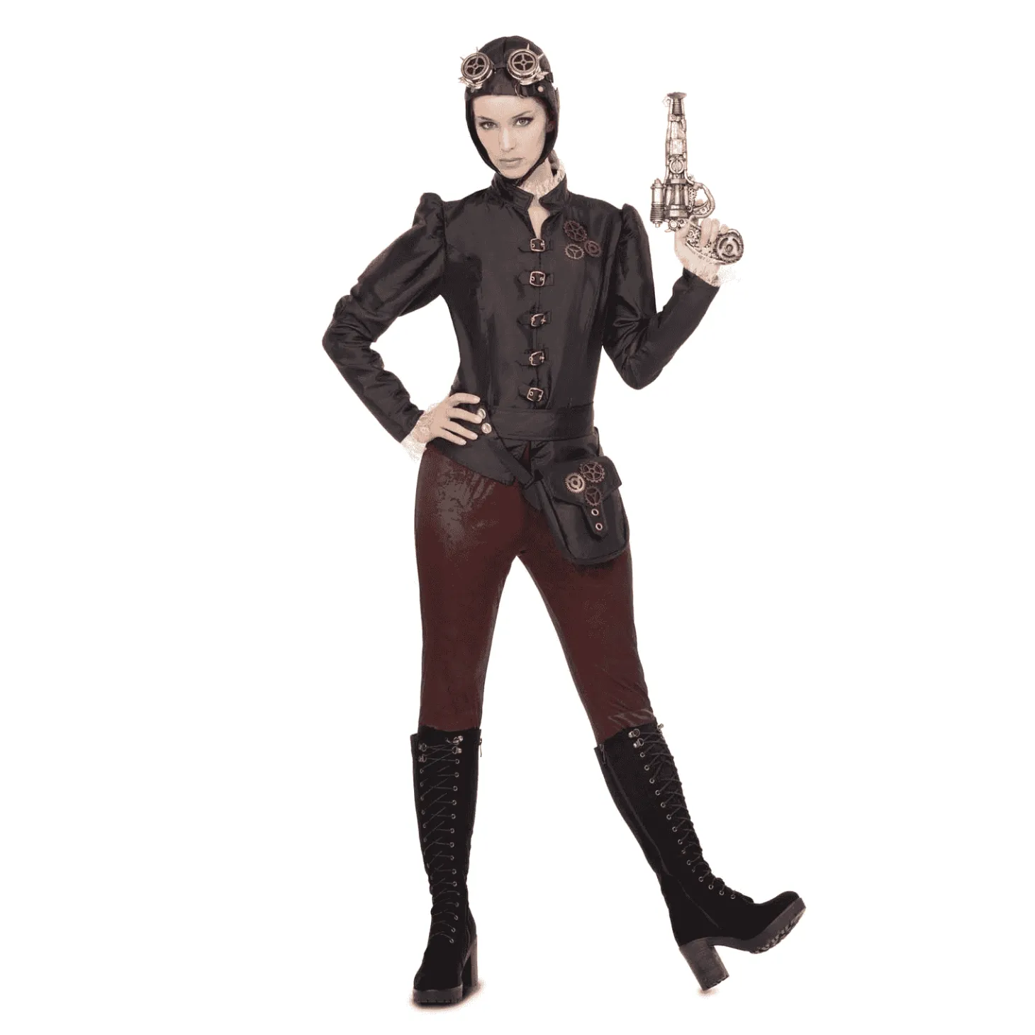 Disfraz de Steampunk aviator adulto talla ML