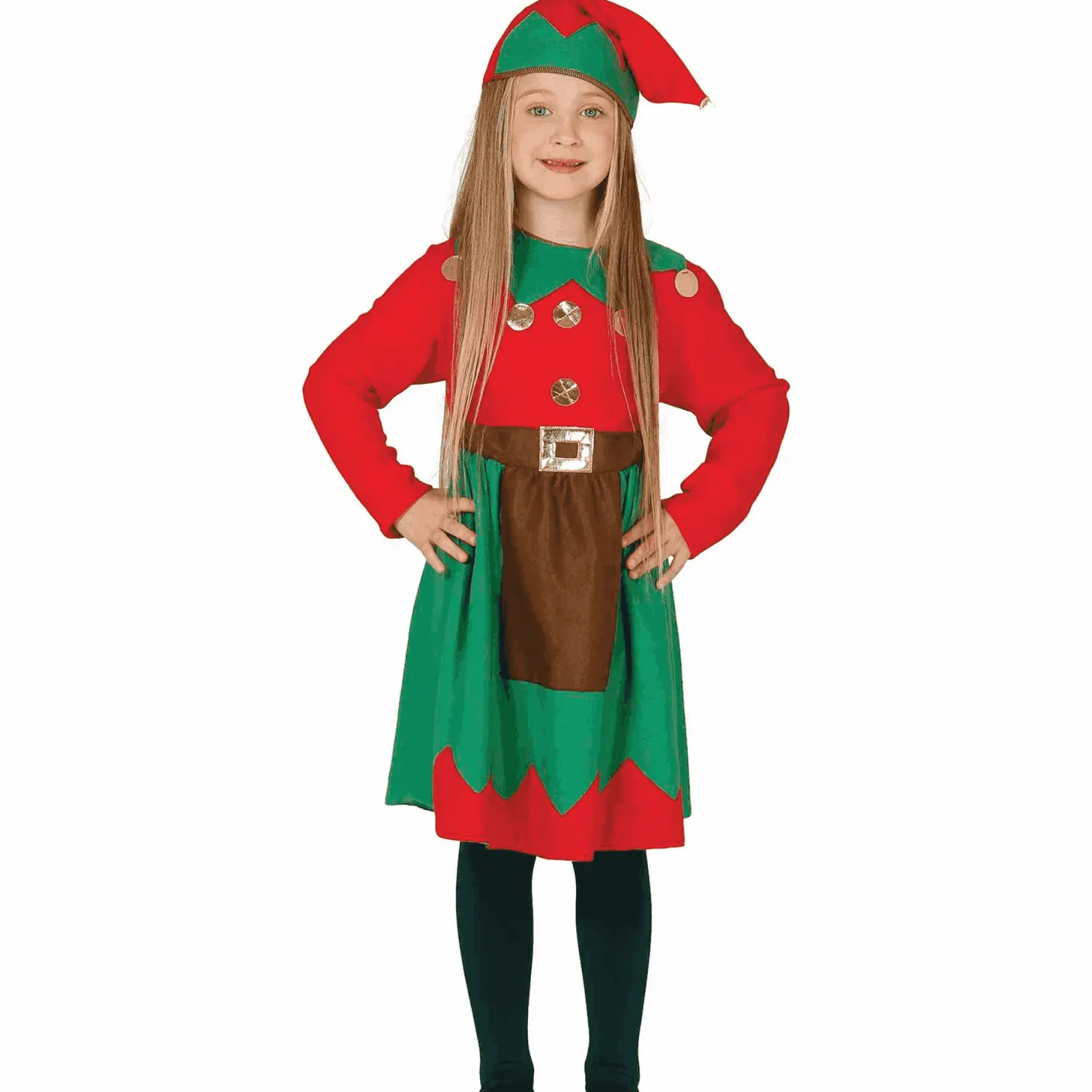 Disfraz Elfa Navideña Talla 5 a 6 años