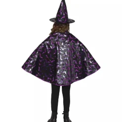 Disfraz Halloween Infantil Bruja Capa Y Sombrero 50 cm