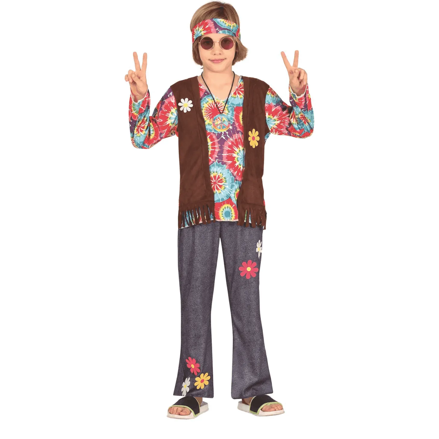 Disfraz Hippie Infantil Talla 10 a 12 Años