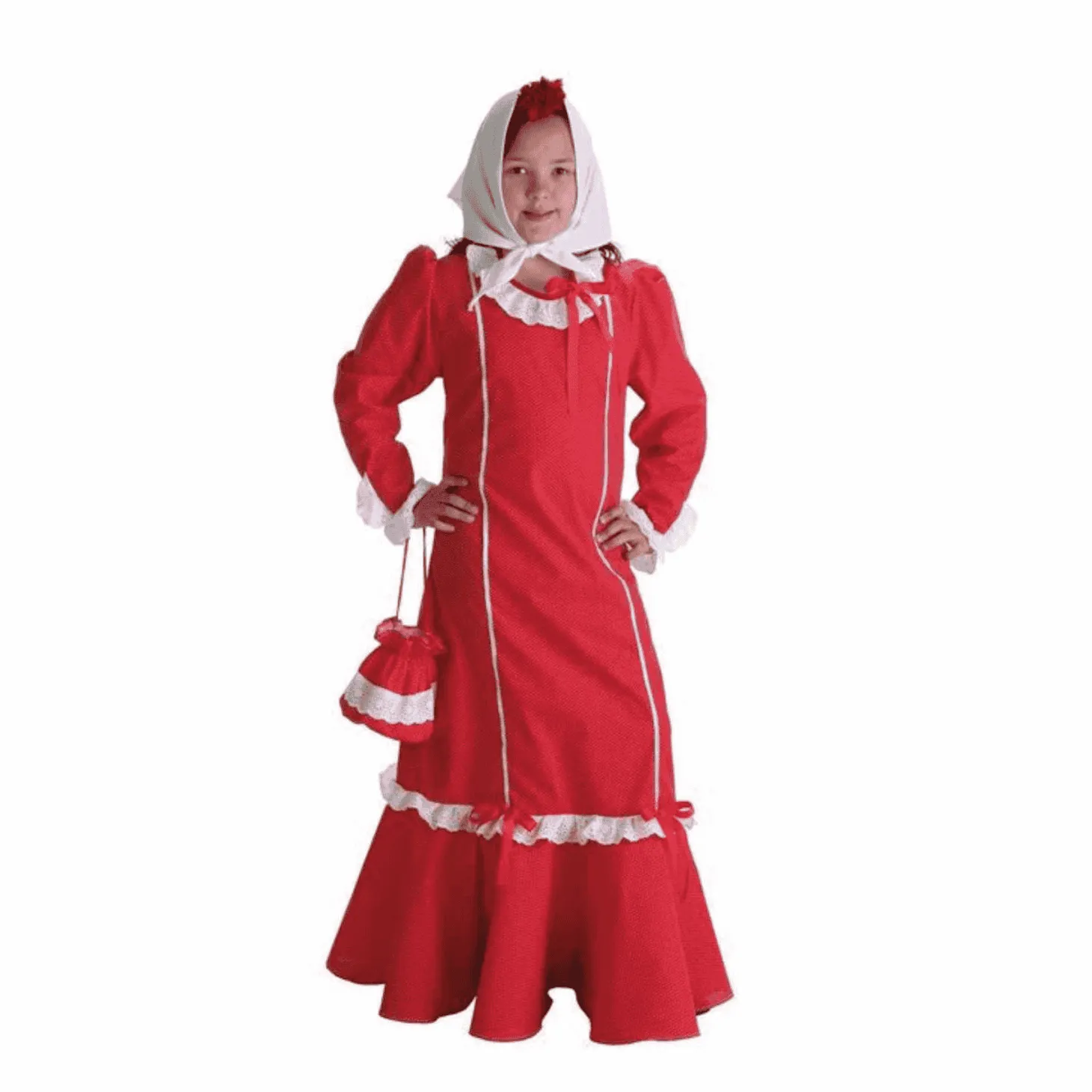 Disfraz Infantil Chulapa Lujo con Bolsito Rojo Talla 7 a 9