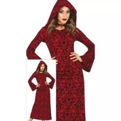 Disfraz Red Hooded Witch AD T. Única