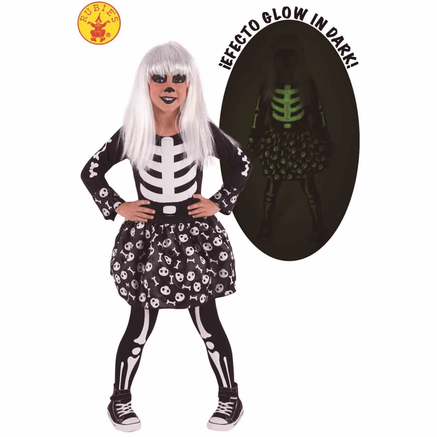 Disfraz Skeletita Glow in Dark 5-7 Años