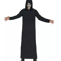 Disfraz Túnica Capucha Negra Adulto T. Única