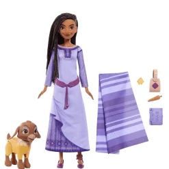 Disney Wish Asha de Rosas Pack con amigos animales y Accesorios