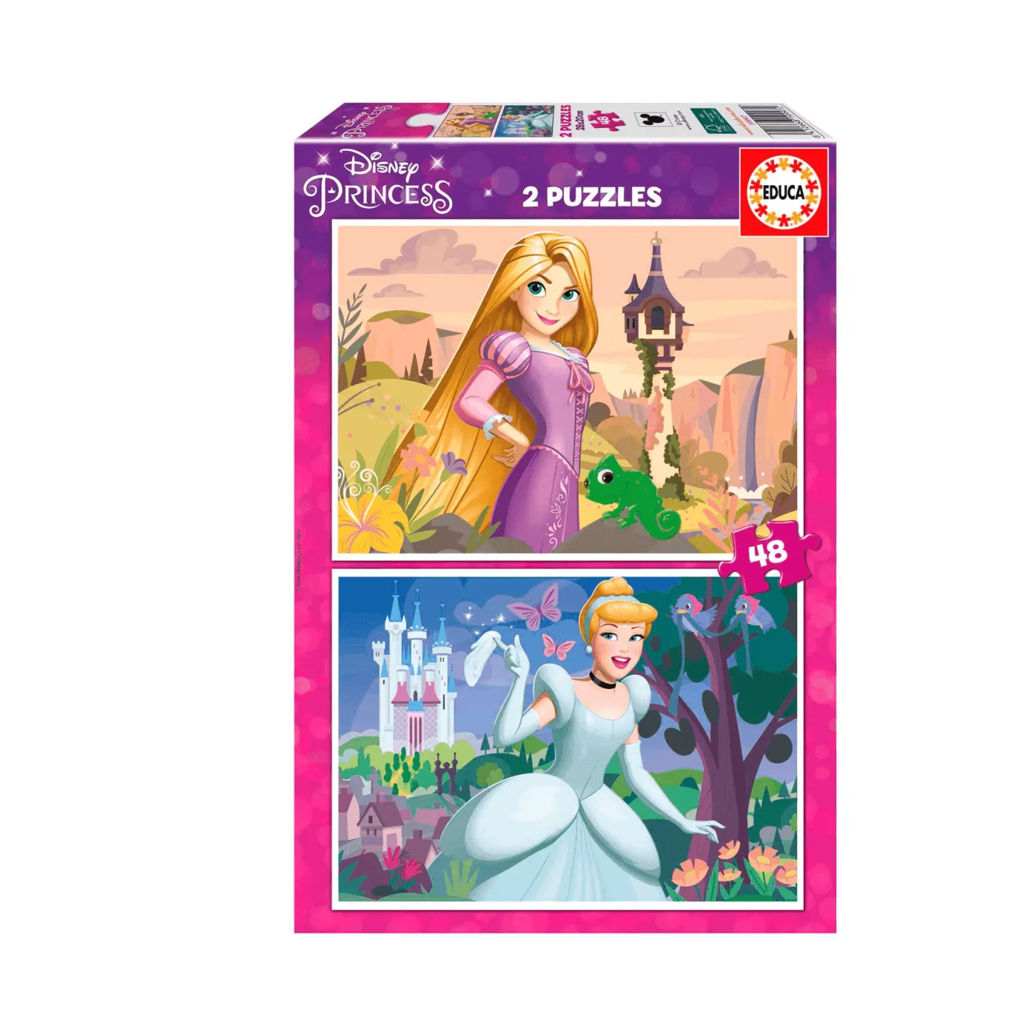 Educa Puzzle 2X48 Disney Princess Rapunzel + Cenicienta