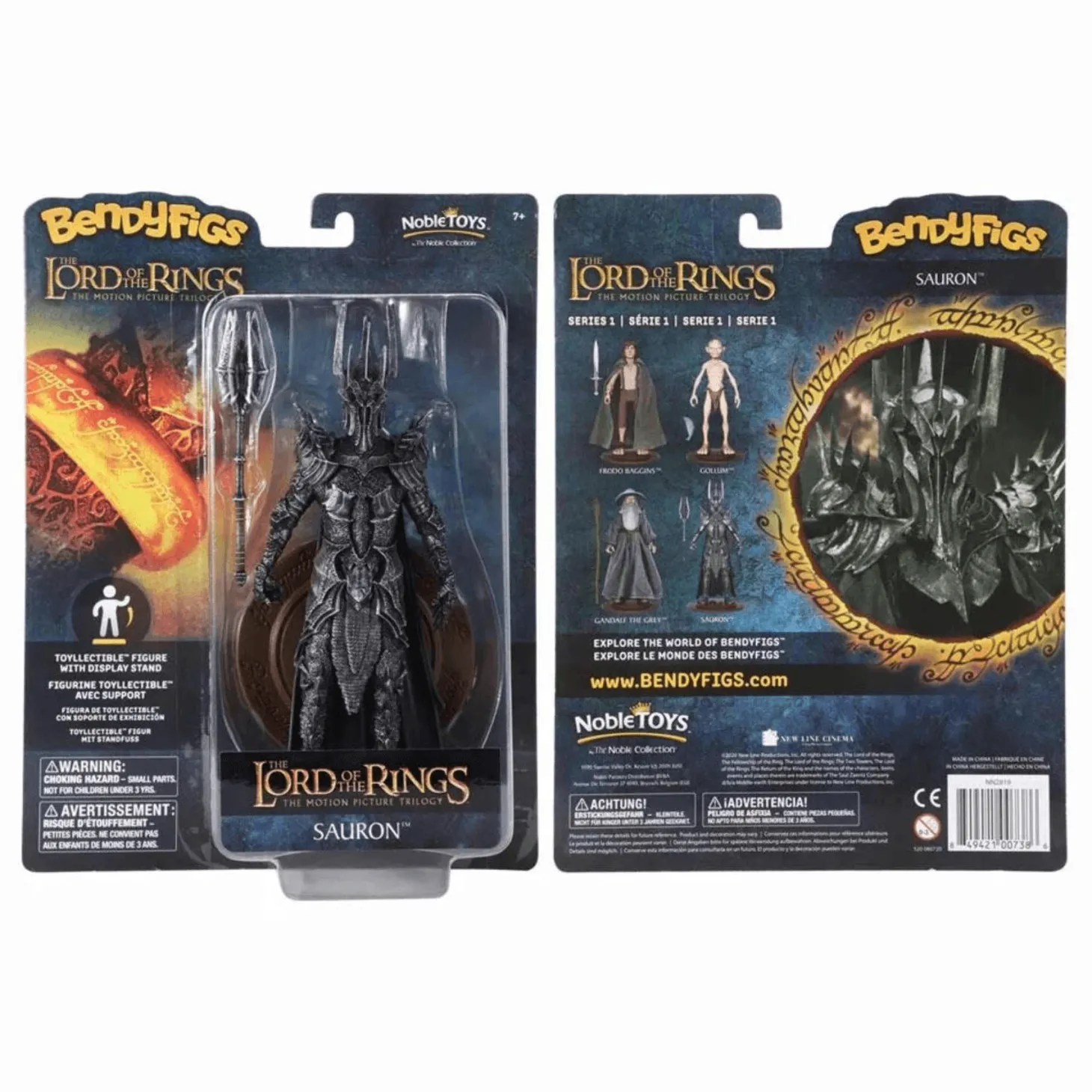 El Señor de los Anillos Figura Maleable Bendyfigs Sauron 19 cm