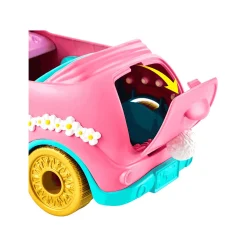 Enchantimals Bunnymóvil Muñeca Bree Bunny con coche rosa descapotable