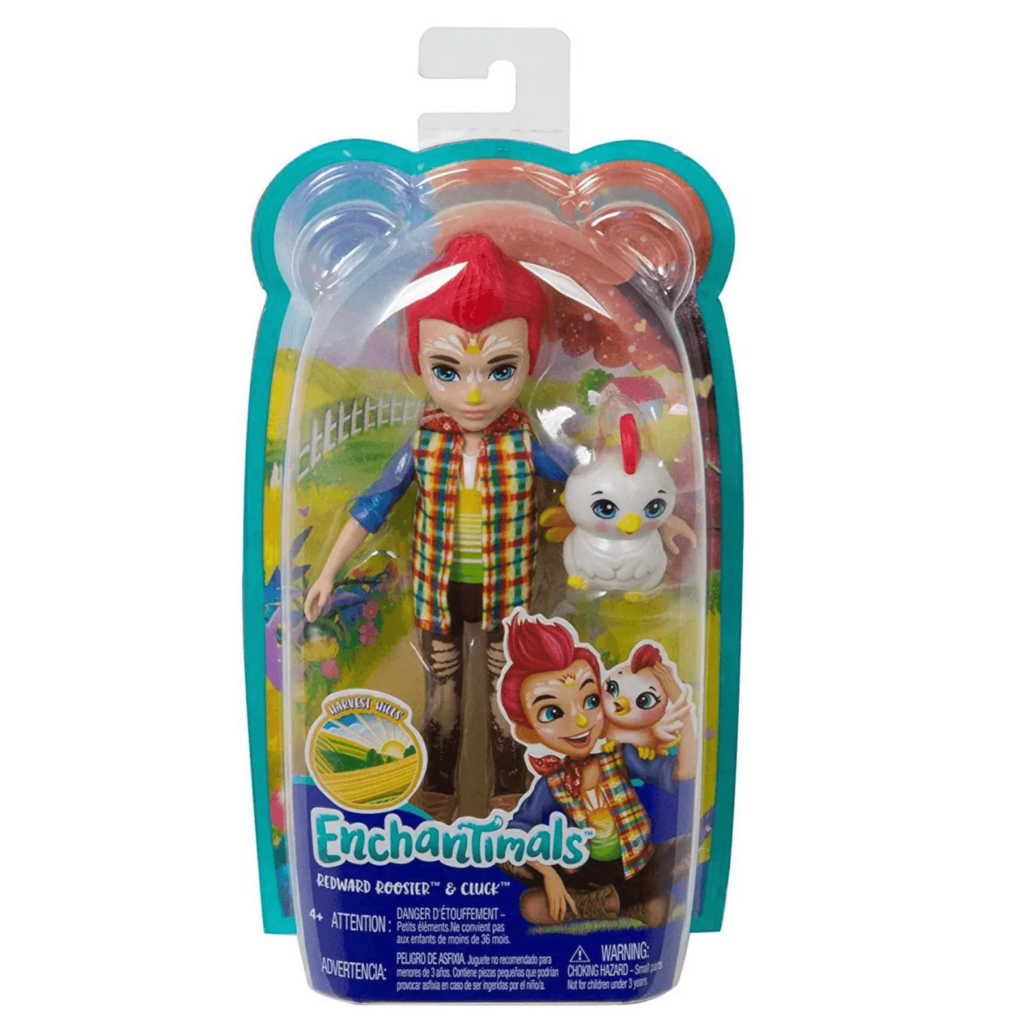 Enchantimals Muñeco Redward Rooster con Mascota Cluck