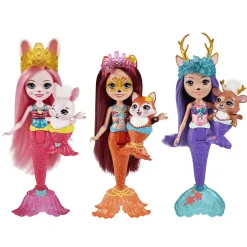 Enchantimals Pack 3 sirenas Muñecas con mascotas y accesorios Mattel HCF87
