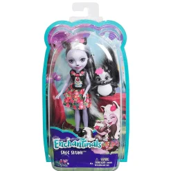 Enchatimals Muñeca Sage Skunk y Mascota Caper