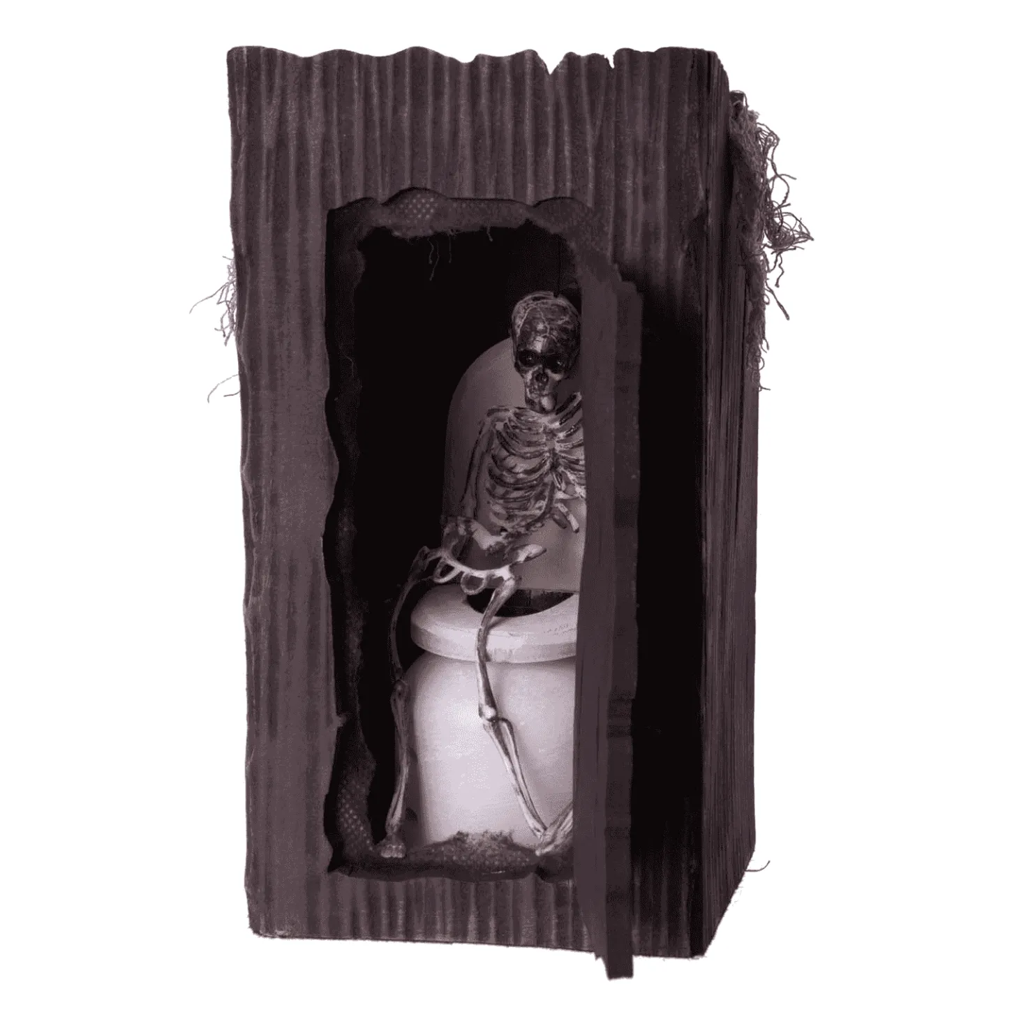 Esqueleto en el baño Con movimiento, luz y sonido para disfraz