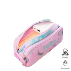 Estuche Totto Glitter Shiny Heart – Doble Compartimento