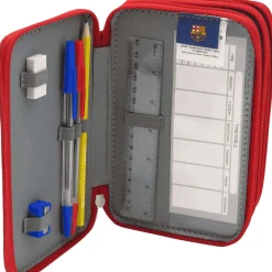F.C.Barcelona Plumier 3 Pisos con Material Escolar