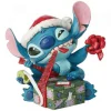 Figura de Stitch con Gorro de Santa Bad Wrap Disney Traditions