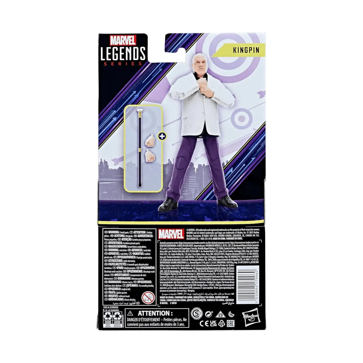 Figura Marvel Legends Series Kingpin y Hawkeye de 15 cm