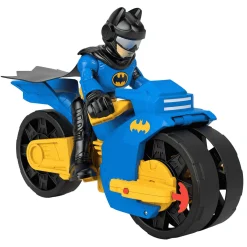 Fisher-Price Imaginext DC Super Friends Batman y moto XL Vehículo con figura, juguete +3 años (Matte