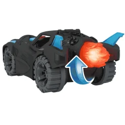 Fisher-Price Imaginext DC Super Friends Batmóvil Power Reveal Coche de juguete con luces ultraviolet
