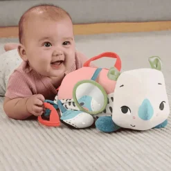 Fisher-Price Pequeño rinoceronte para jugar boca abajo - Juguete de Fisher-Price