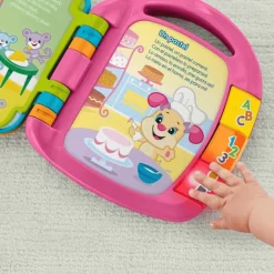Fisher-Price Ríe y aprende Libro Musical de Aprendizaje Rosa Mattel DLF23